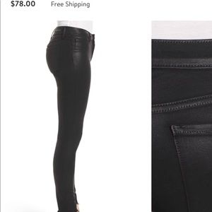 Black coated articles of society jeans cropped.